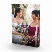 Elegant Gold Heart Mother of the Bride Keepsake Fotoblokken (Rechts)