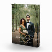 Elegant Gold Heart Mother of the Groom Keepsake Fotoblokken (Rechts)