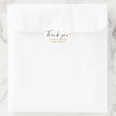 Elegant Gold Heart Script Hartelijk dank Ronde Sticker (Tas)