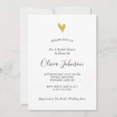 Elegant Gold Heart Vrijgezellenfeest Kaart (Voorkant)