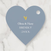 Elegant Gold Heart Wedding Favor Gift Labels (Achterkant)