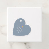 Elegant Gold Heart Wedding Favor Gift Labels (In situ)