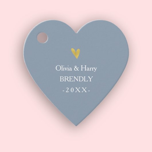Elegant Gold Heart Wedding Favor Gift Labels