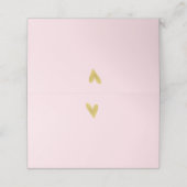 Elegant Gold Heart Wedding Place Kaarten Plaatskaartje (Buitenkant ongevouwen)