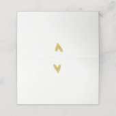 Elegant Gold Heart Wedding Place Kaarten Plaatskaartje (Buitenkant ongevouwen)