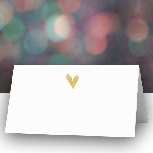 Elegant Gold Heart Wedding Place Kaarten Plaatskaartje