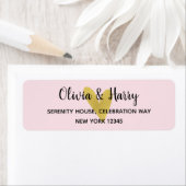 Elegant Gold Heart Wedding Return Address Labels (Insitu)
