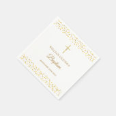 Elegant Gold Hearts Baptism Christening Servet (Hoek)