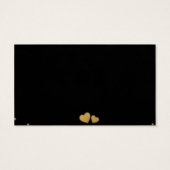 Elegant Gold Hearts Black Minimalist Profile Card Visitekaartje (Achterkant)