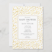Elegant Gold Hearts Confetti Baby shower Kaart (Voorkant)