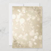 Elegant Gold Hearts Frame Bokeh RSVP   Kaart (Achterkant)