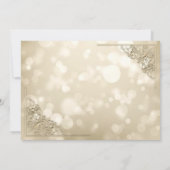 Elegant Gold Hearts Frame Bokeh Save The Date (Achterkant)