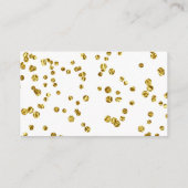 Elegant Gold Hearts hoeveel kisses brudal game Informatiekaartje (Achterkant)