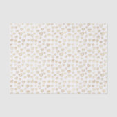 Elegant Gold Hearts Pattern on White Tissuepapier (Voorkant)