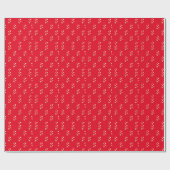 Elegant Gold Hearts Red Cadeaupapier (Vlak)