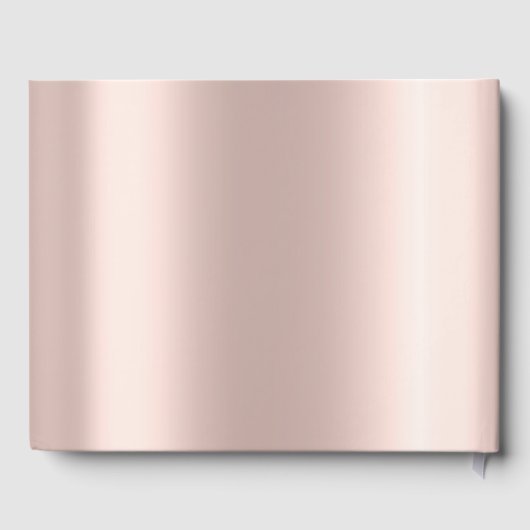 Elegant Gold Hearts Roos Gold Foto Gastenboek (Achterkant)