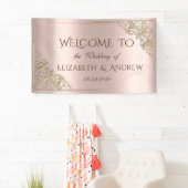 Elegant Gold Hearts Roos Gold Spandoek (Insitu)