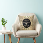 Elegant Gold Hearts Swirls50th Wedding Jubileum Kussen (Stoel)