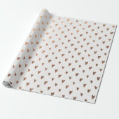 Elegant Gold Hearts Valentijnsdag Wrapping Paper Cadeaupapier (Uitgerold)