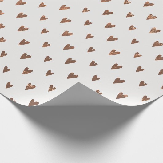 Elegant Gold Hearts Valentijnsdag Wrapping Paper Cadeaupapier (Hoek)