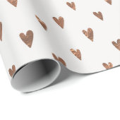 Elegant Gold Hearts Valentijnsdag Wrapping Paper Cadeaupapier (Rol Hoek)