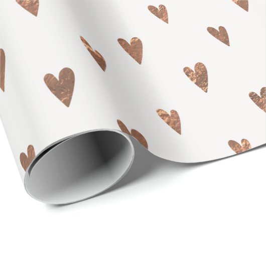 Elegant Gold Hearts Valentijnsdag Wrapping Paper Cadeaupapier (Rol Hoek)