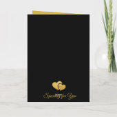 Elegant Gold Hearts Valentine's Day Card - Luxury  Kaart (Achterkant)
