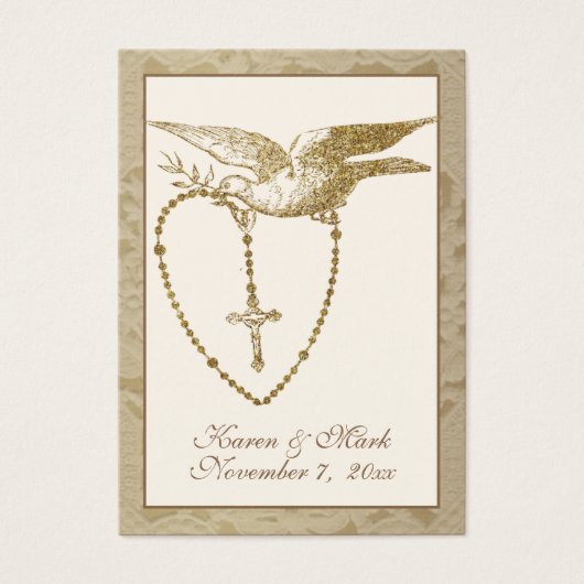 Elegant Gold Heilige Geest Weddenschap Heilige Kaa Visitekaartje (Voorkant)