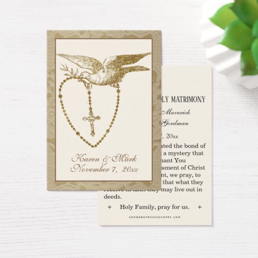 Elegant Gold Heilige Geest Weddenschap Heilige Kaa Visitekaartje (Bureau)