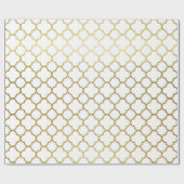 Elegant Gold Hexagon Abstract Pattern Weddenschap Cadeaupapier (Vlak)