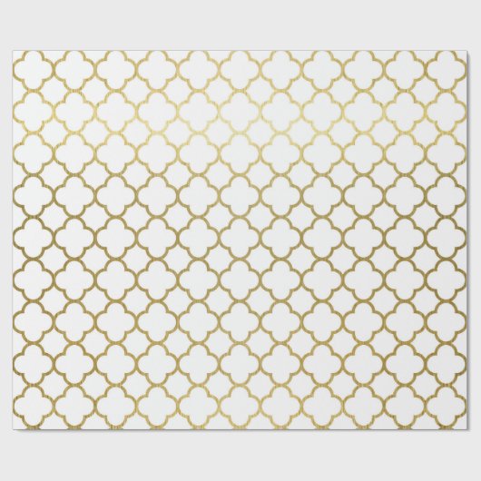 Elegant Gold Hexagon Abstract Pattern Weddenschap  Cadeaupapier (Vlak)
