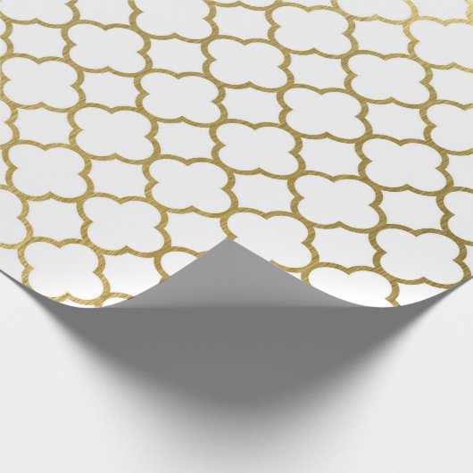 Elegant Gold Hexagon Abstract Pattern Weddenschap Cadeaupapier (Hoek)