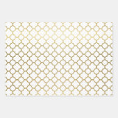 Elegant Gold Hexagon Abstract Pattern Wedding Inpakpapier Vel (Voorkant 2)