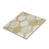 Elegant Gold Hexagon Geometric Pattern - Marble 2 Tegeltje (Zijkant)