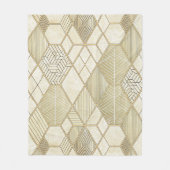 Elegant Gold Hexagon Geometric Pattern - Marble 4 Fleece Deken (Voorkant)