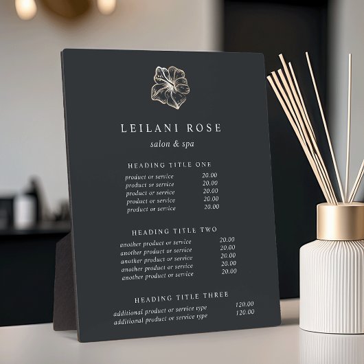 Elegant Gold Hibiscus Flower Pricing/Services Fotoplaat