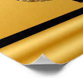 Elegant Gold High Hiel Birthday Party Banner Poster (Hoek)