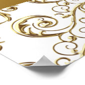 Elegant Gold High Hiel Birthday Party Banner Poster (Hoek)