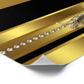 Elegant Gold High Hiel Birthday Party Banner Poster (Hoek)