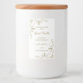 Elegant Gold  hoeken op wit etiket (Voorkant)