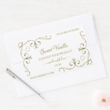 Elegant Gold  hoeken op wit etiket