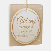 Elegant Gold Holiday Ceramic Ornament (Rechts)