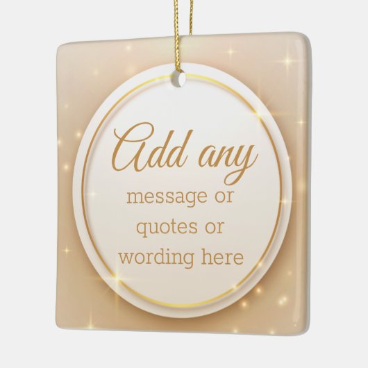 Elegant Gold Holiday Ceramic Ornament (Links)