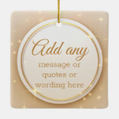 Elegant Gold Holiday Ceramic Ornament (Achterkant)