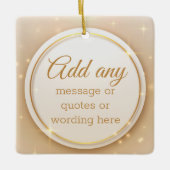 Elegant Gold Holiday Ceramic Ornament (Voorkant)