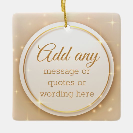 Elegant Gold Holiday Ceramic Ornament (Voorkant)