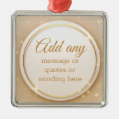 Elegant Gold Holiday Metal Ornament (Voorkant)