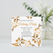Elegant gold Holiday Party Company Invitation Kaart (Staand voorkant)