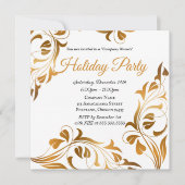 Elegant gold Holiday Party Company Invitation Kaart (Voorkant)