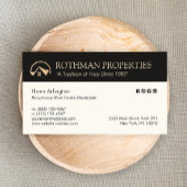 Elegant Gold Home Logo Real Estate Developer Visitekaartje